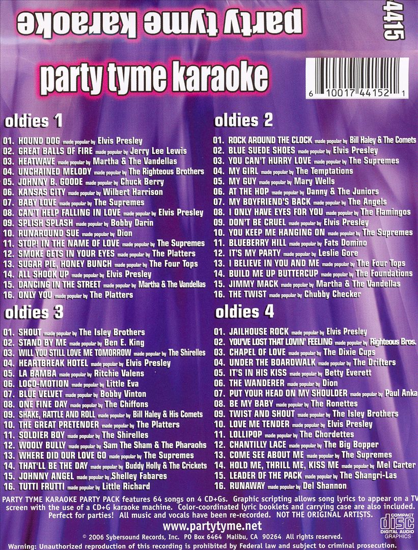 Party Tyme Karaoke: Oldies Party Pack, Vol. 2 cover art
