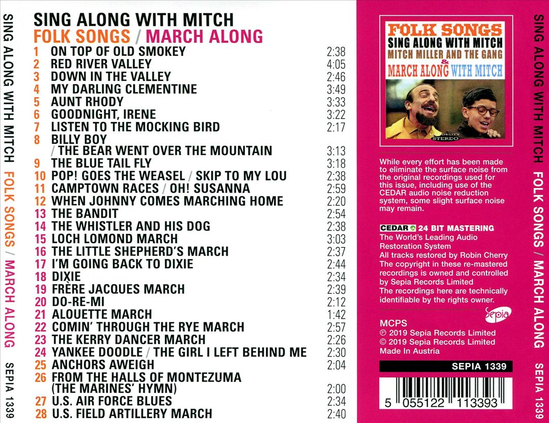 Folk Songs/March Along with Mitch cover art