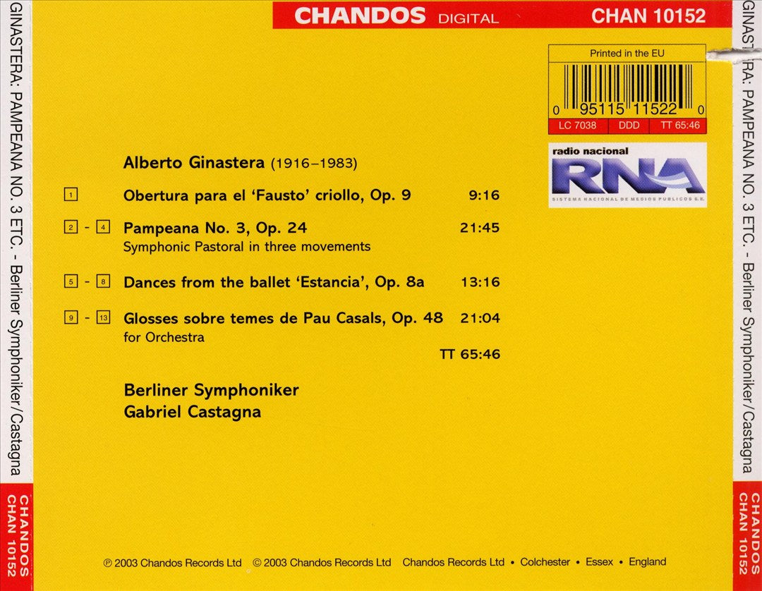 Ginastera: Pampeana cover art