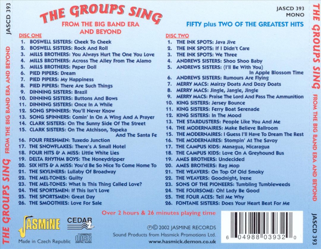 Groups Sing: From the Big Band Era and Beyond cover art