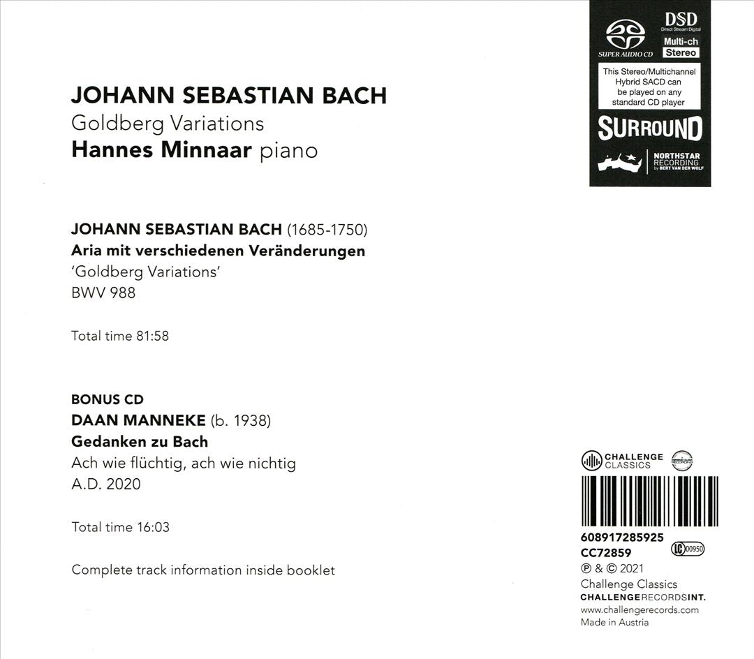 Johann Sebastian Bach: Goldberg Variations [Includes Bonus CD] cover art