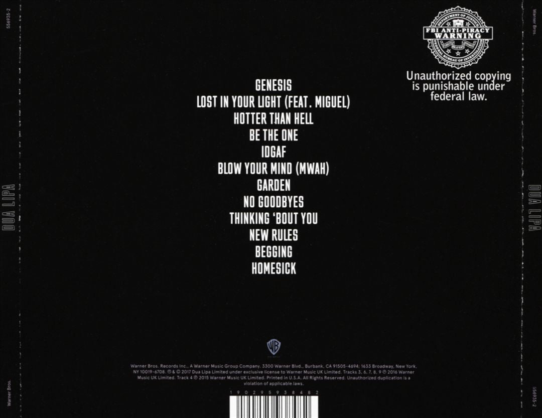 Dua Lipa cover art