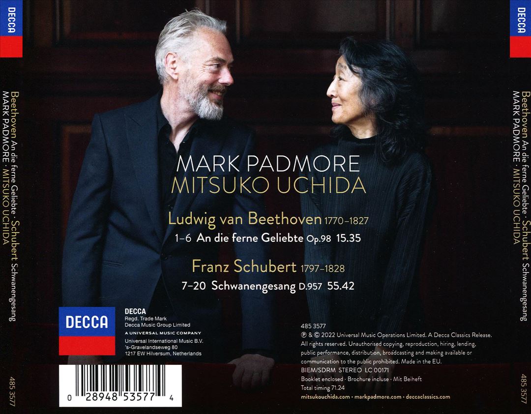 Schubert: Schwanengesang; Beethoven: An die ferne Geliebte cover art