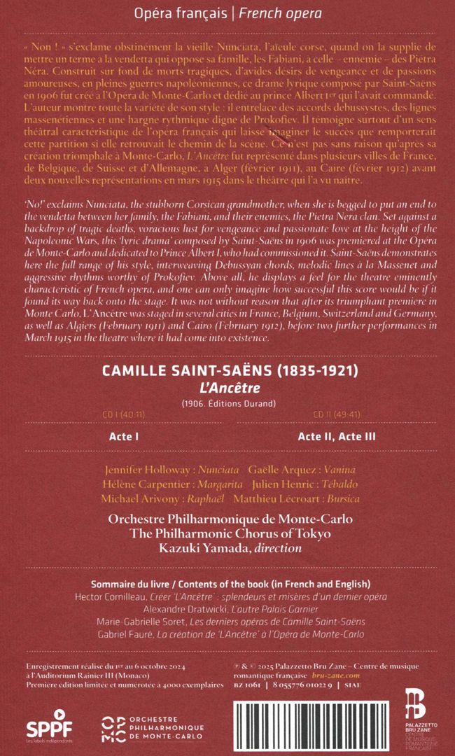 Camille Saint-Saëns: L'Ancetre cover art