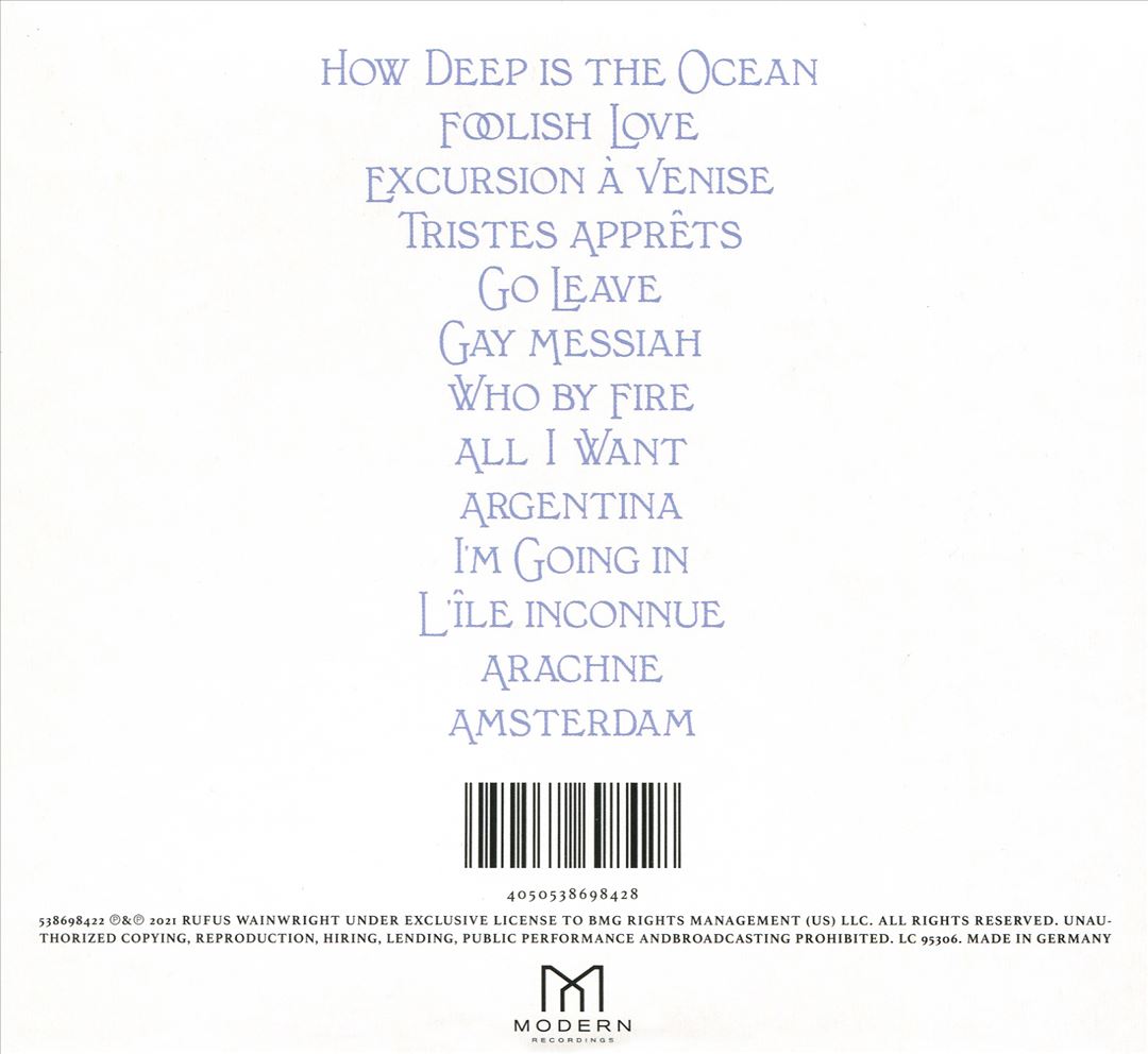 Rufus Wainwright & Amsterdam Sinfonietta cover art