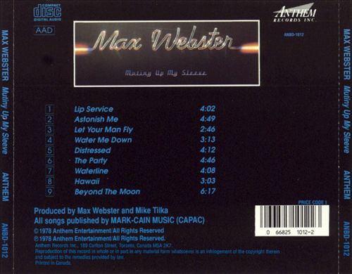 Mutiny Up My Sleeve cover art