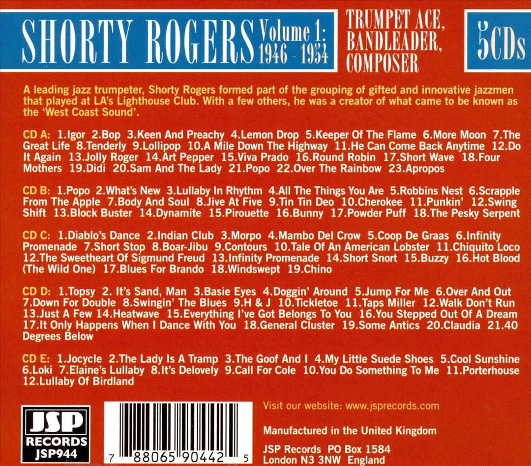 Volume 1: 1946-1954 West Coast Trumpet Ace, Bandleader, Composer cover art