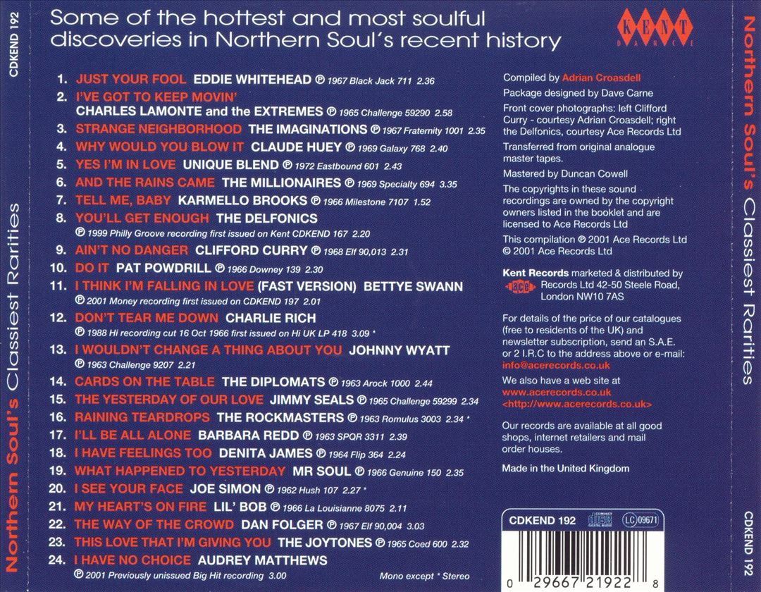 Northern Soul's Classiest Rarities cover art