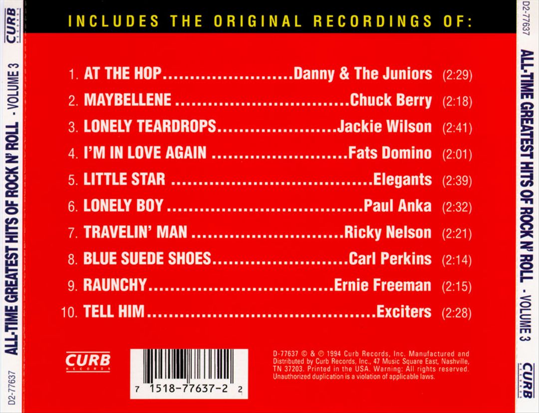 All-Time Greatest Hits of Rock & Roll, Vol. 3 cover art