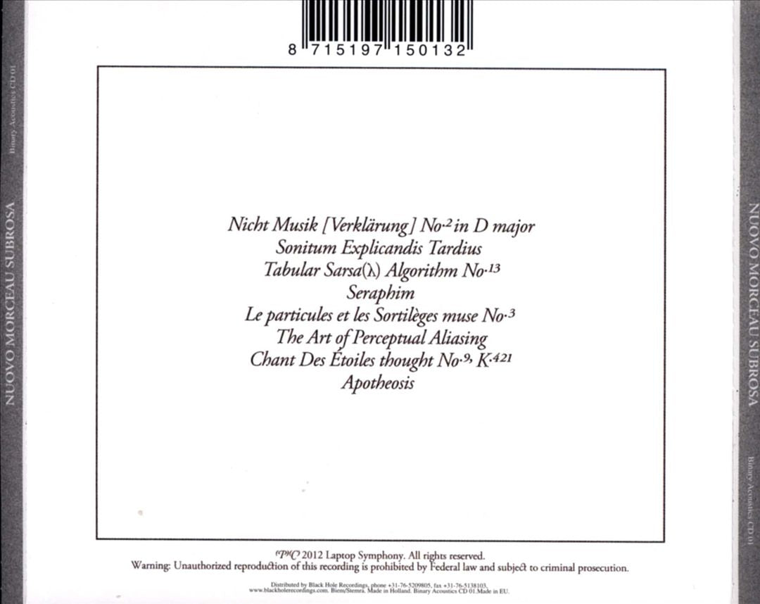 Nuovo Morceau Subrosa cover art