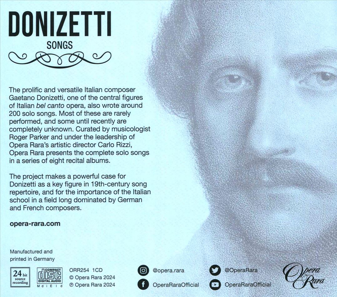 Donizetti: Songs Vol. 1 cover art