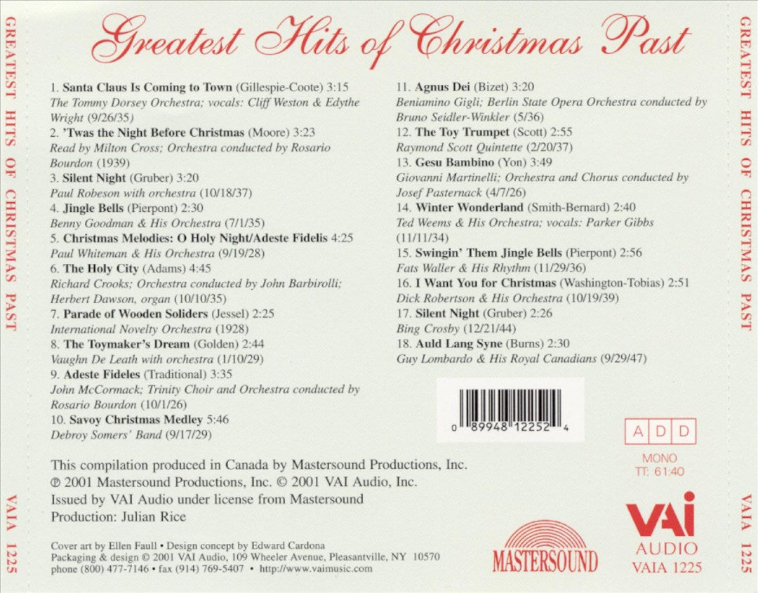 Greatest Hits of Christmas Past cover art