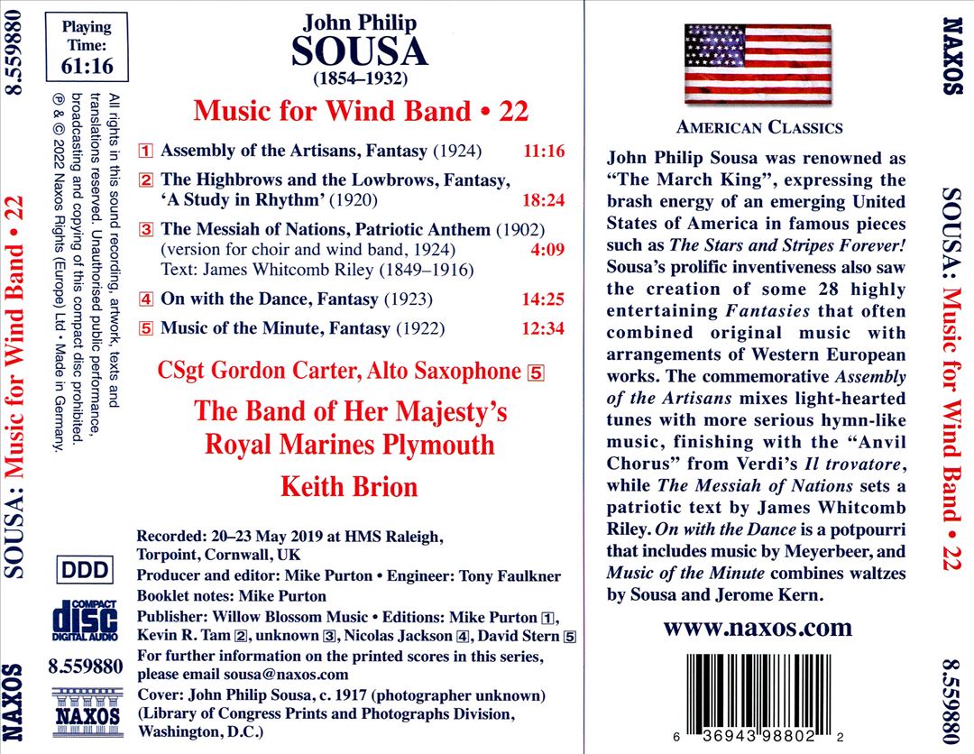 Sousa: Music for Wind Band, Vol. 22 cover art