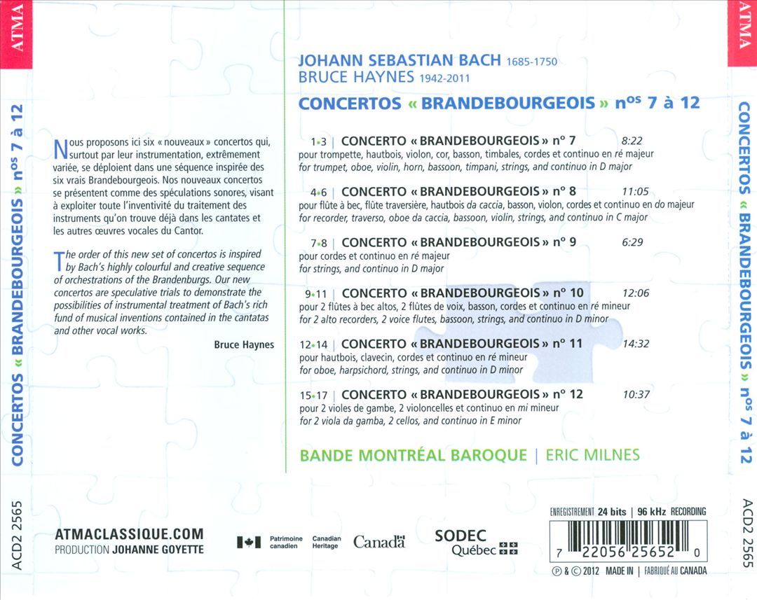 Bach: Nouveaux Brandebourgeois cover art