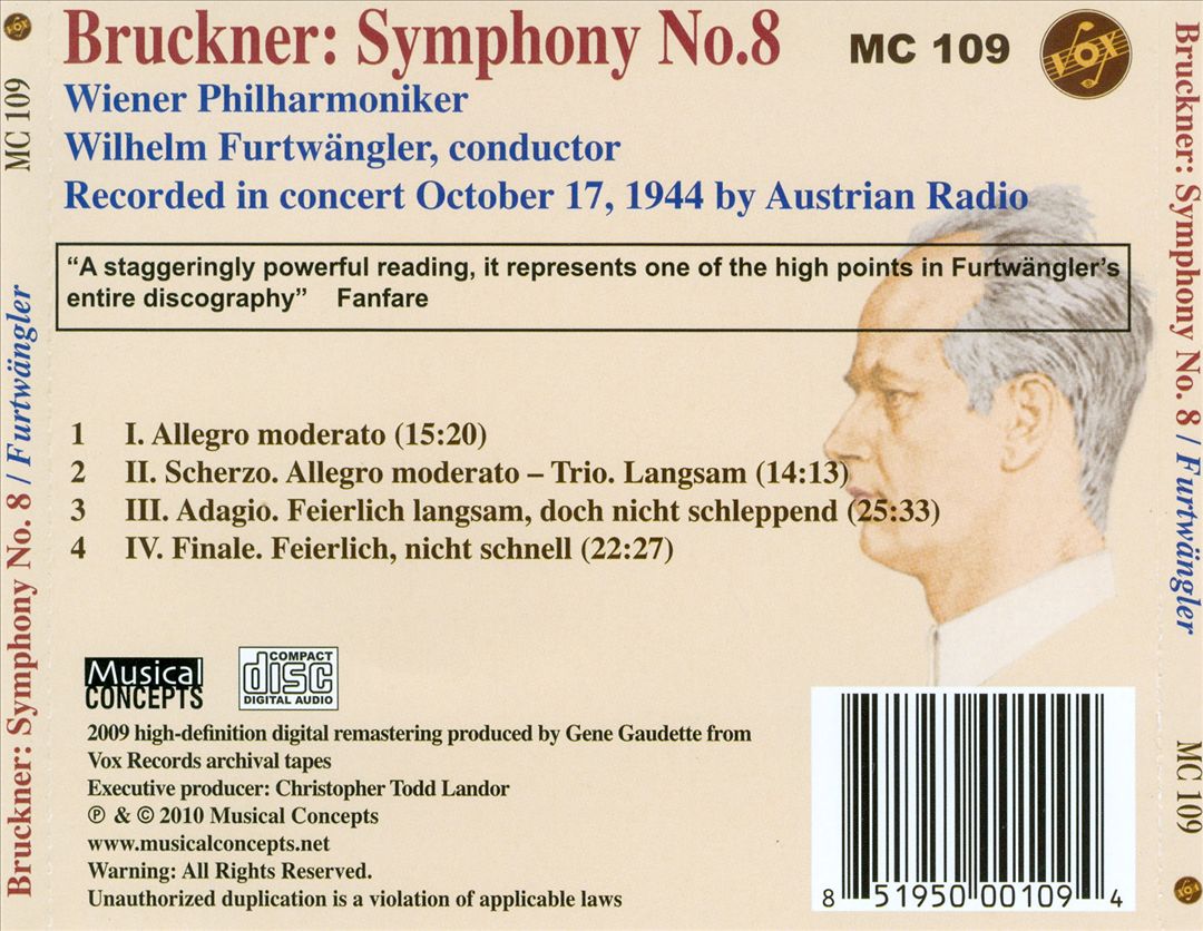 Bruckner: Symphony No. 8 cover art