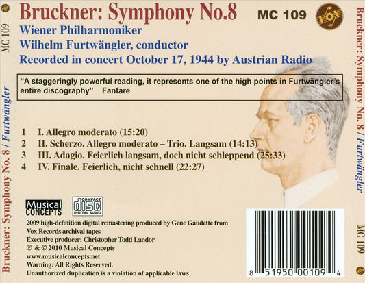 Bruckner: Symphony No. 8 cover art