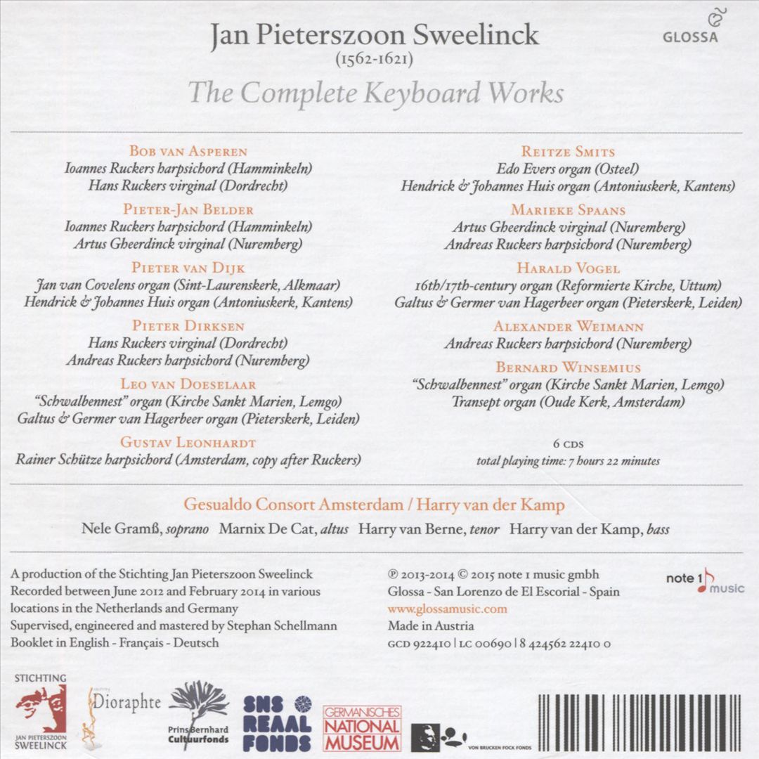 Jan Pieterszoon Sweelinck: The Complete Keyboard Works cover art