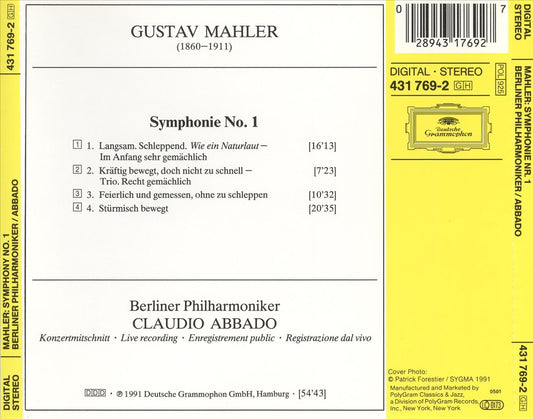 Mahler: Symphonie No. 1 cover art
