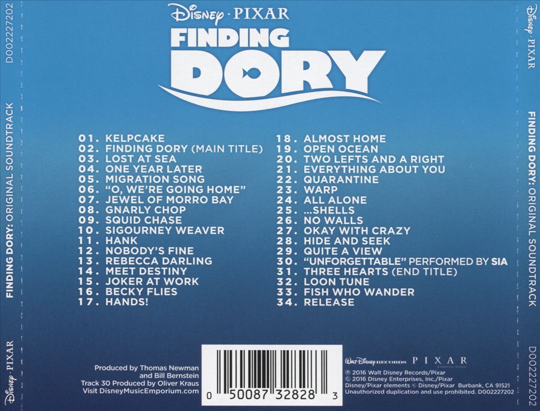 Finding Dory [Original Motion Picture Soundtrack] cover art