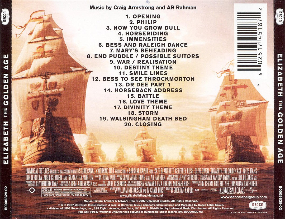 Elizabeth: The Golden Age [Music from the Motion Picture] cover art