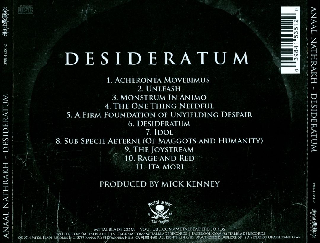 Desideratum cover art