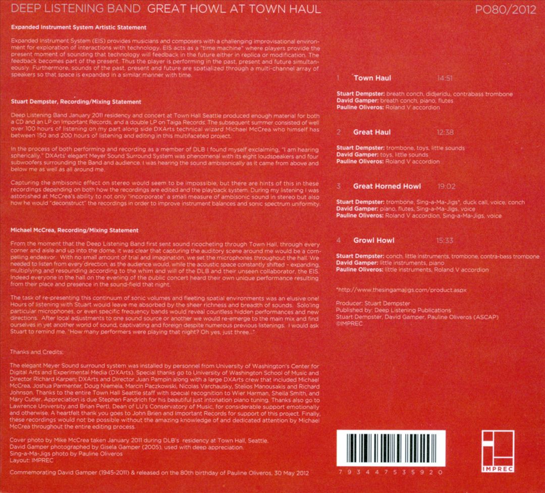 Great Howl at Town Haul cover art