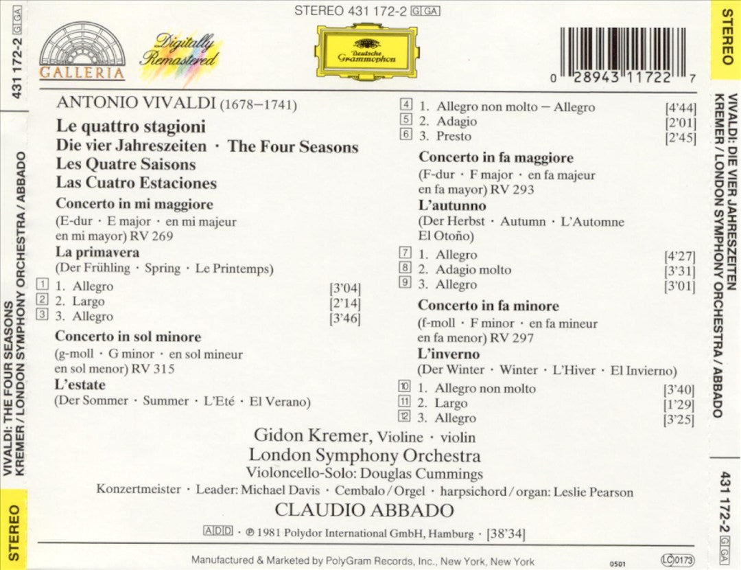 Antonio Vivaldi: Le Quattro Stagioni cover art