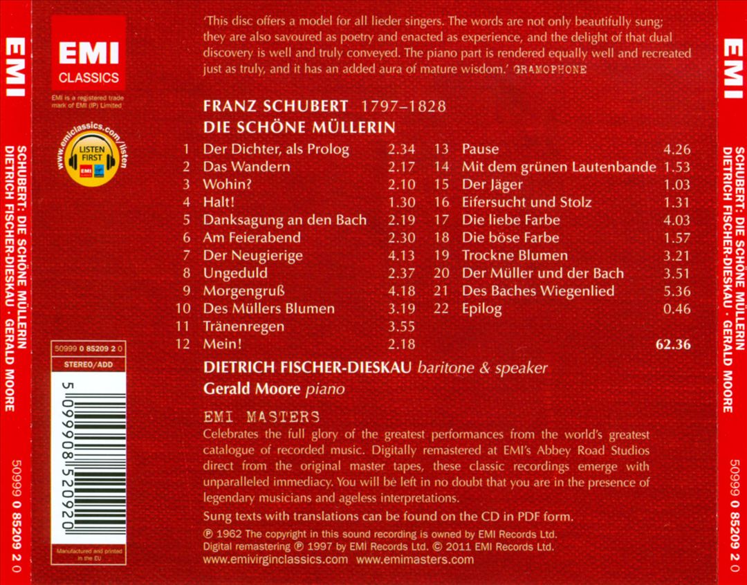 Schubert: Die schöne Müllerin cover art