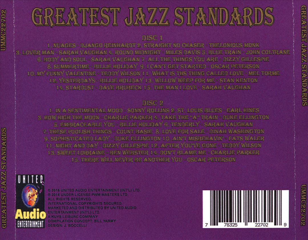 Greatest Jazz Standards [AAO Music] cover art