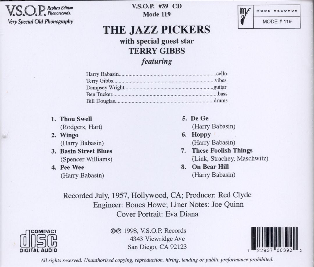 Harry Babasin and the Jazz Pickers/Terry Gibbs cover art