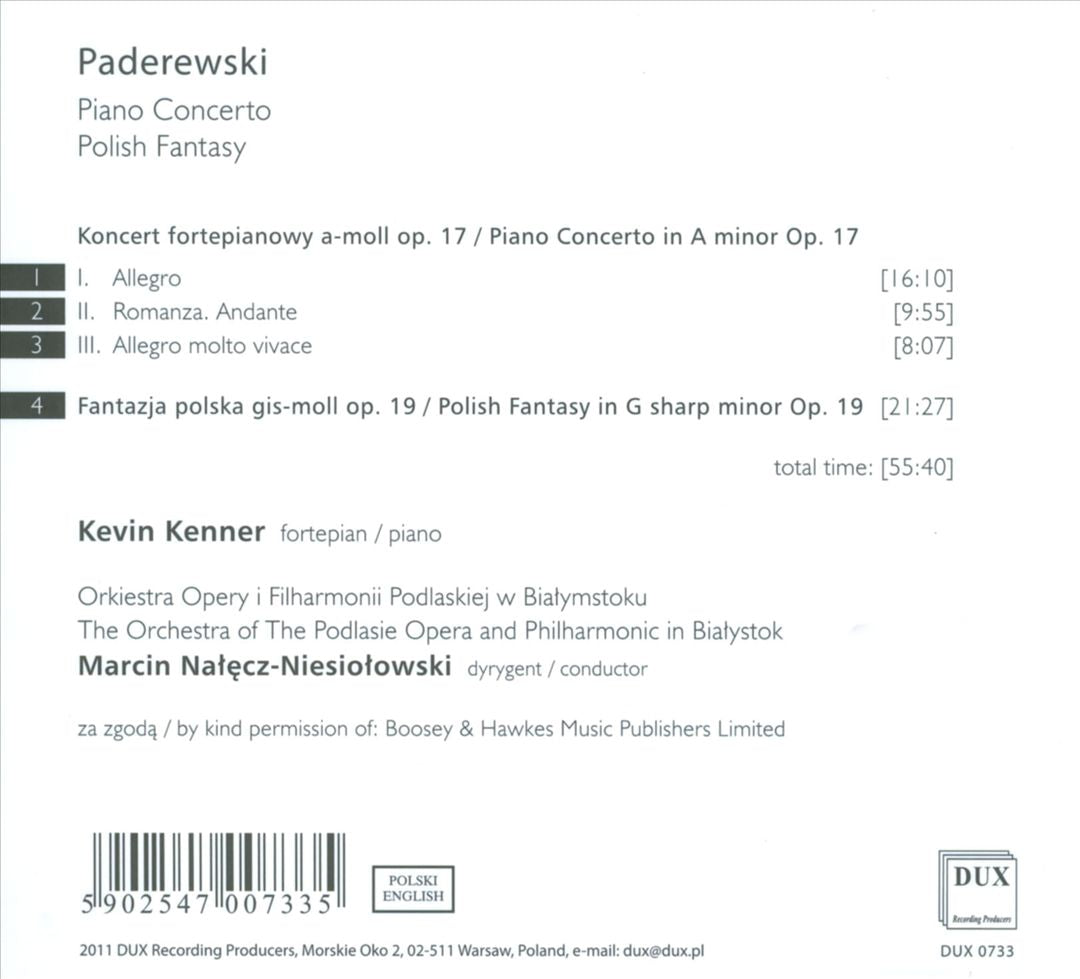 Paderewski: Piano Concerto; Polish Fantasy cover art