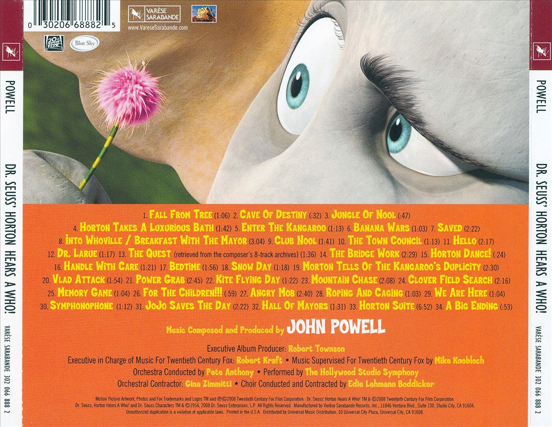 Dr. Seuss: Horton Hears a Who! [Original Motion Picture Soundtrack] cover art