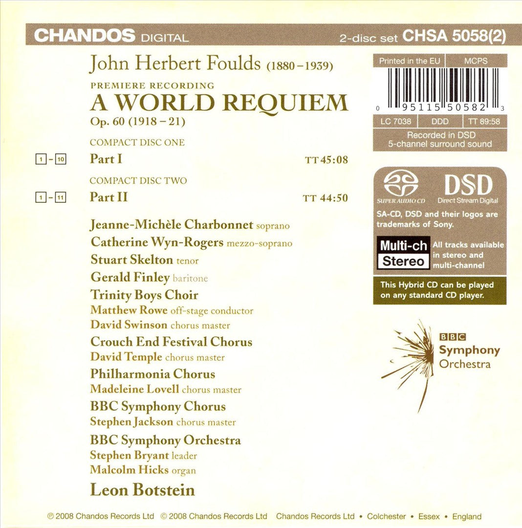 Foulds: A World Requiem  cover art