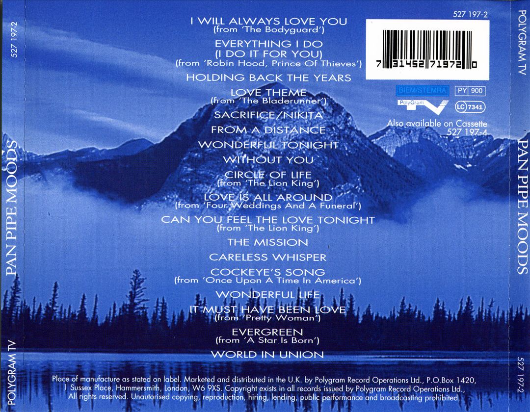 Pan Pipe Moods: 18 Popular Themes and Love Songs cover art