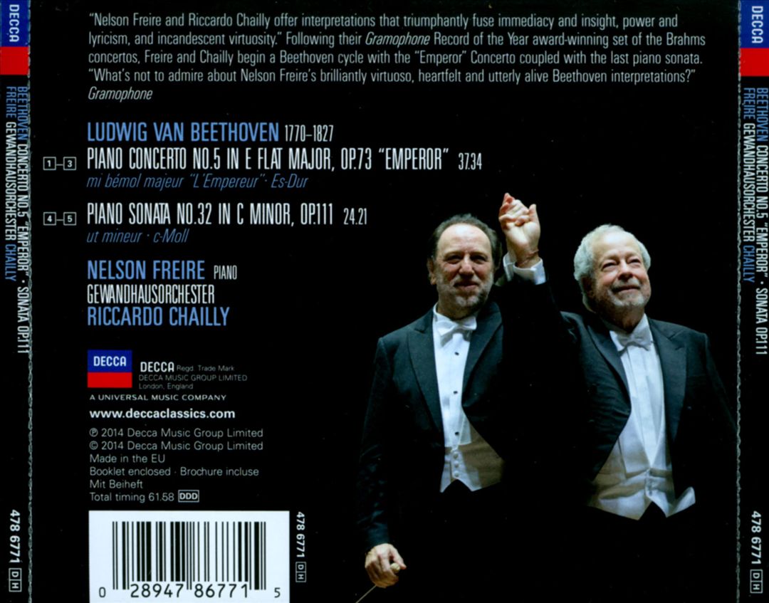 Beethoven: Concerto No. 5 "Emperor"; Sonata Op. 111 cover art