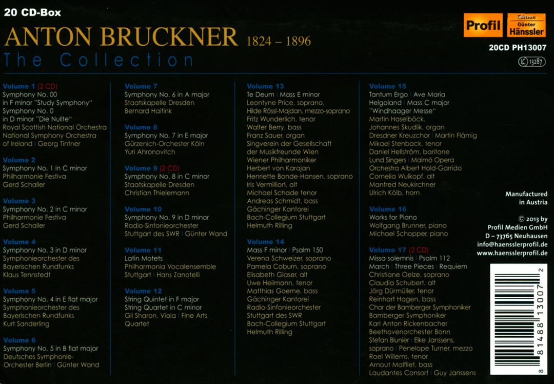 Anton Bruckner: The Collection cover art