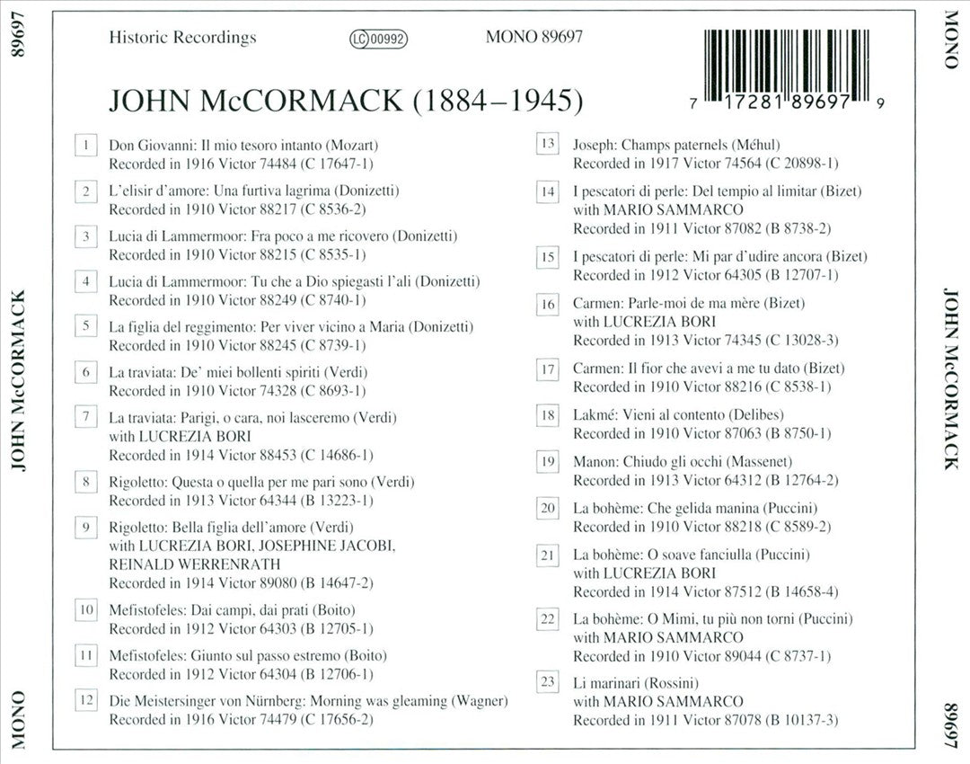 Lebendige Vergangenheit: John McCormack cover art