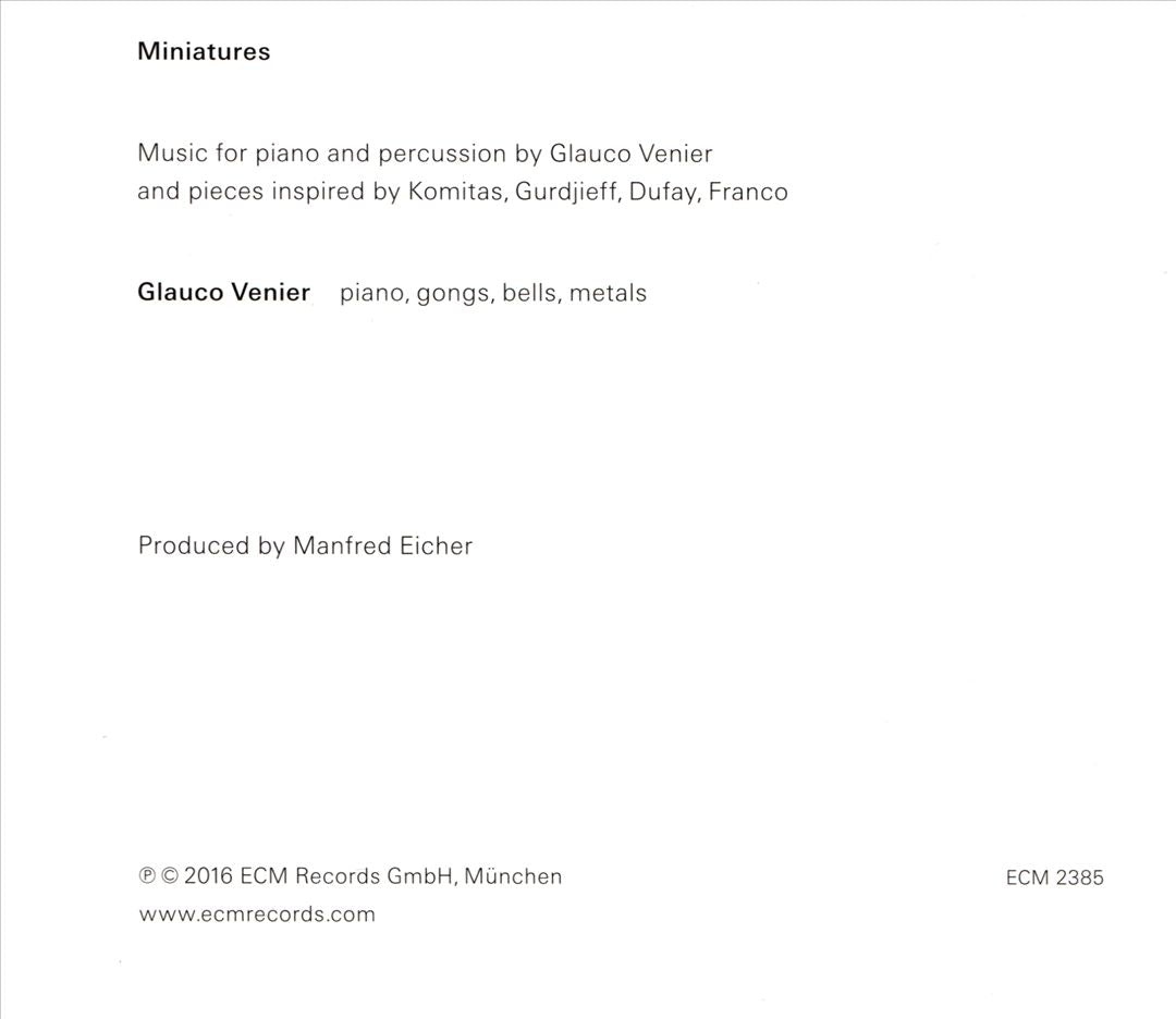 Miniatures: Music for Piano & Percussion cover art