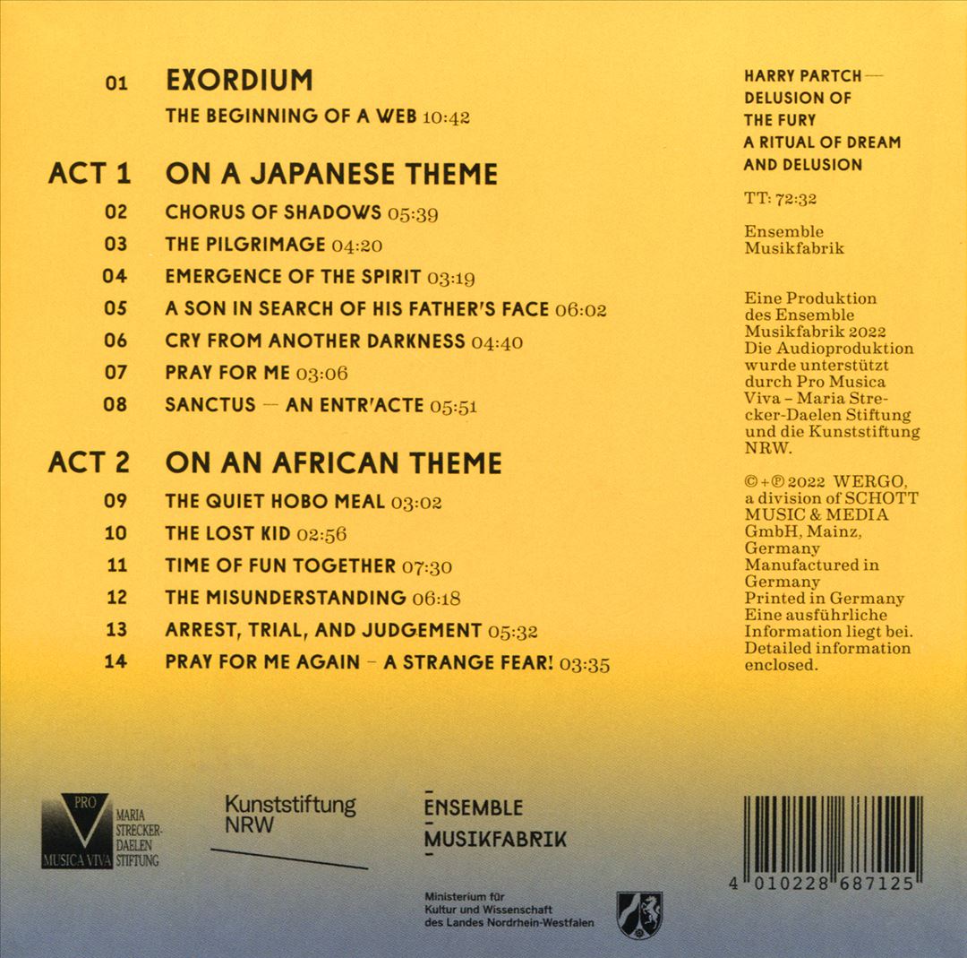 Harry Partch: Delusion of the Fury - A Ritual of Dream and Delusion cover art