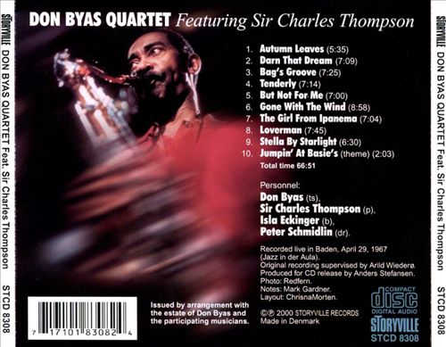 Don Byas Quartet Featuring Sir Charles Thompson cover art