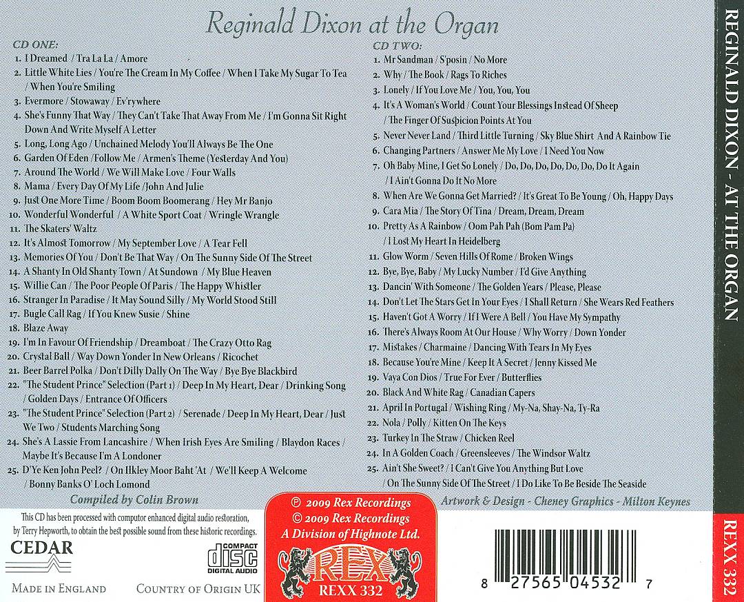 Reginald Dixon at the Organ cover art