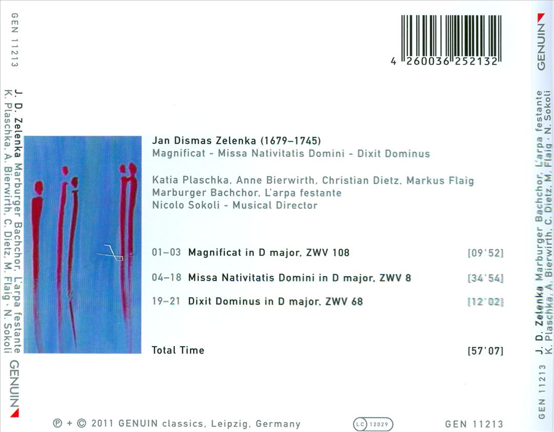 Jan Dismas Zelenka: Magnificat; Missa Nativitatis Domini; Dixit Dominus cover art