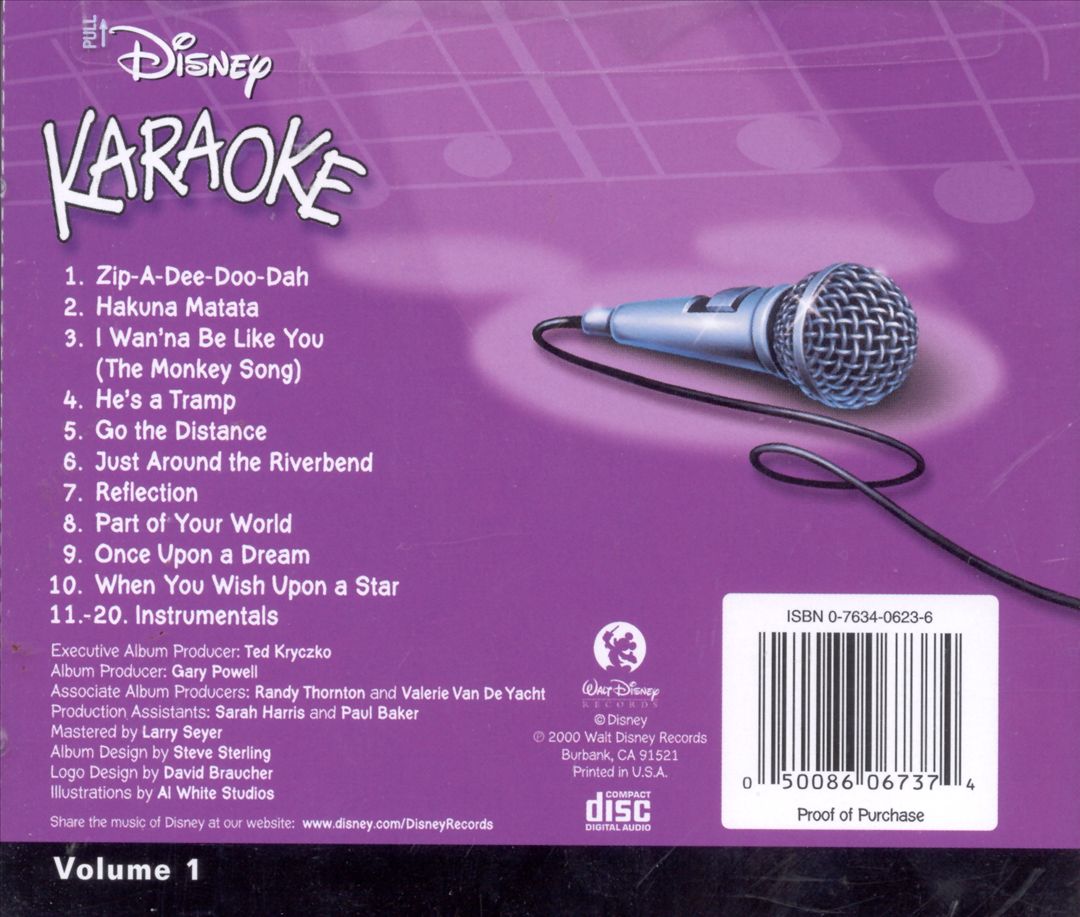 Disney Karaoke, Vol. 1 cover art