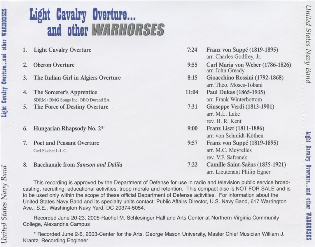 Light Cavalry Overture... and other Warhorses cover art