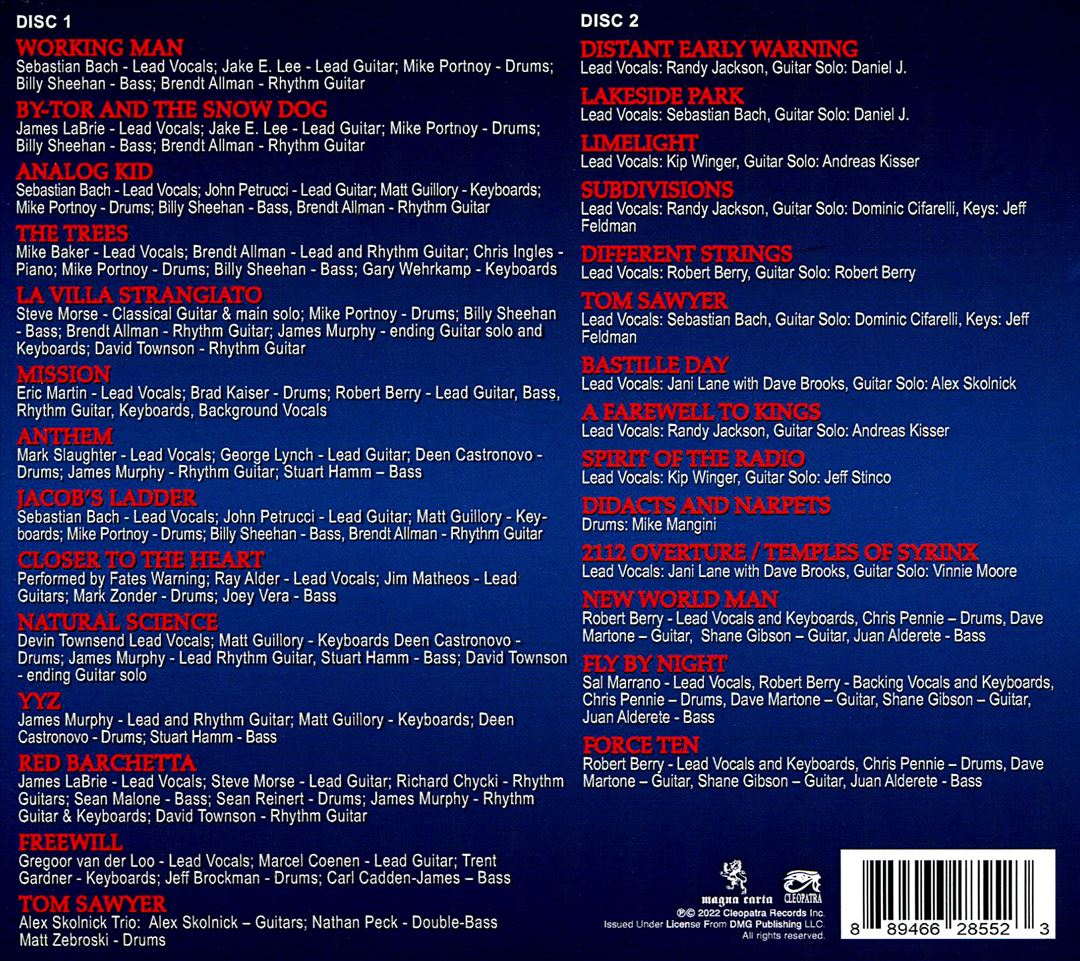 All-Star Tribute to Rush cover art