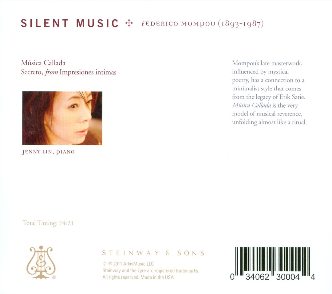 Silent Music: Jenny Lin plays Federico Mompou cover art