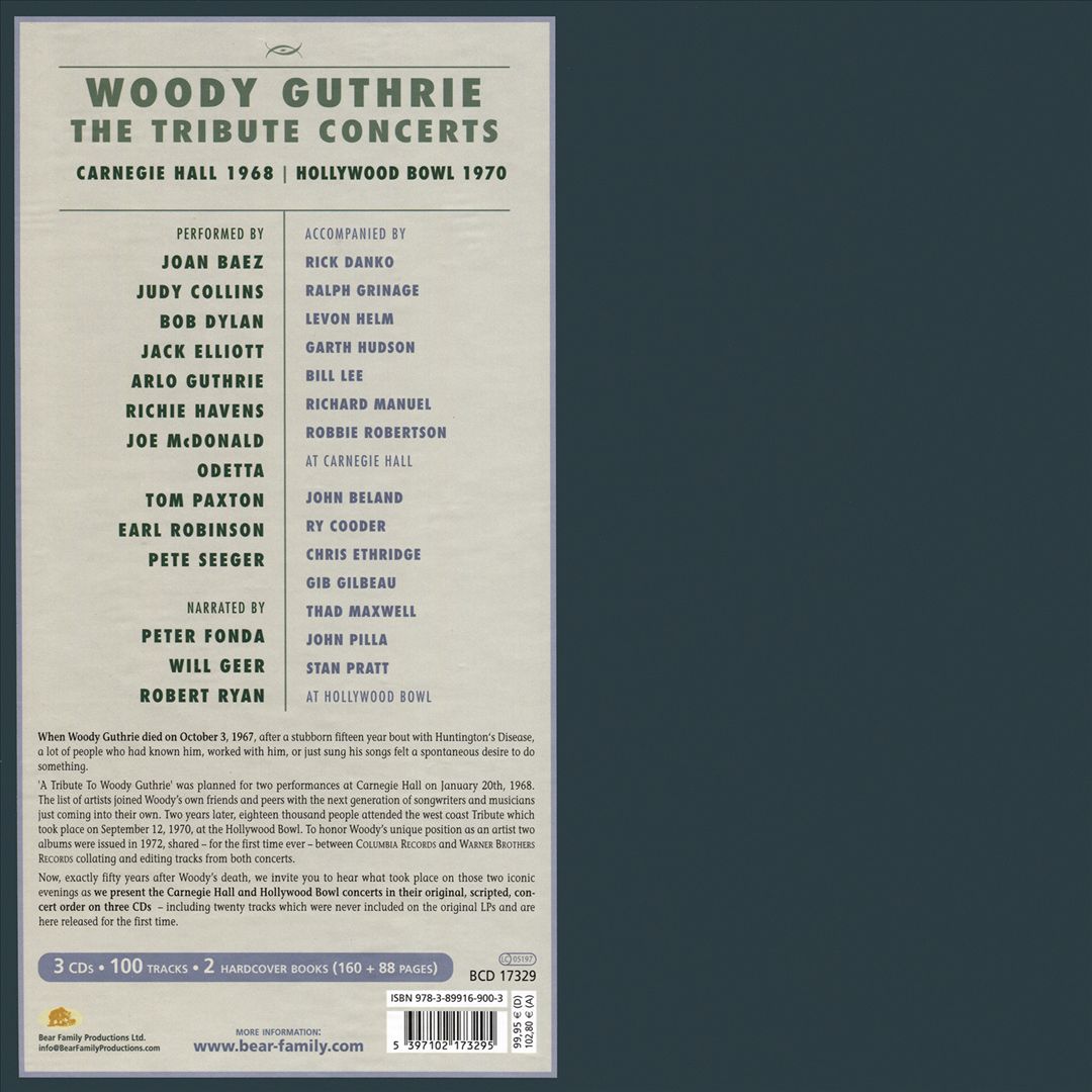 Woody Guthrie: The Tribute Concerts cover art