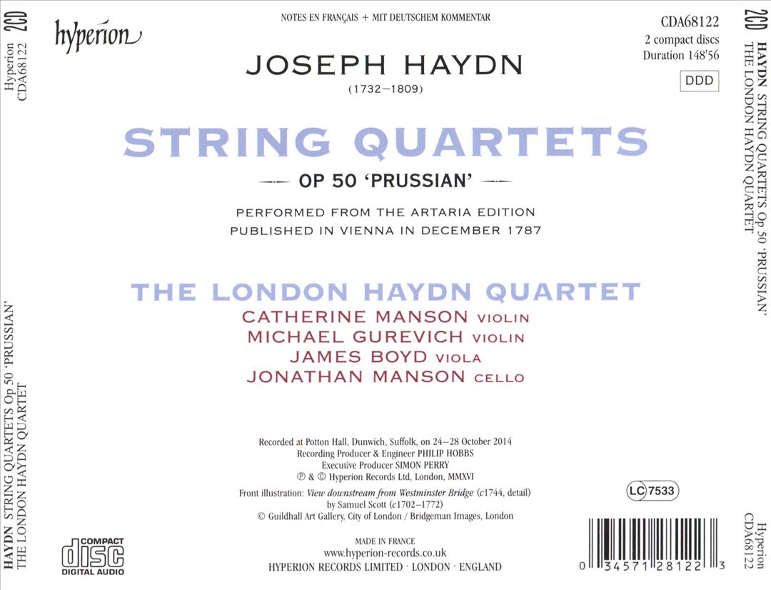 Haydn: String Quartets, Op. 50 cover art