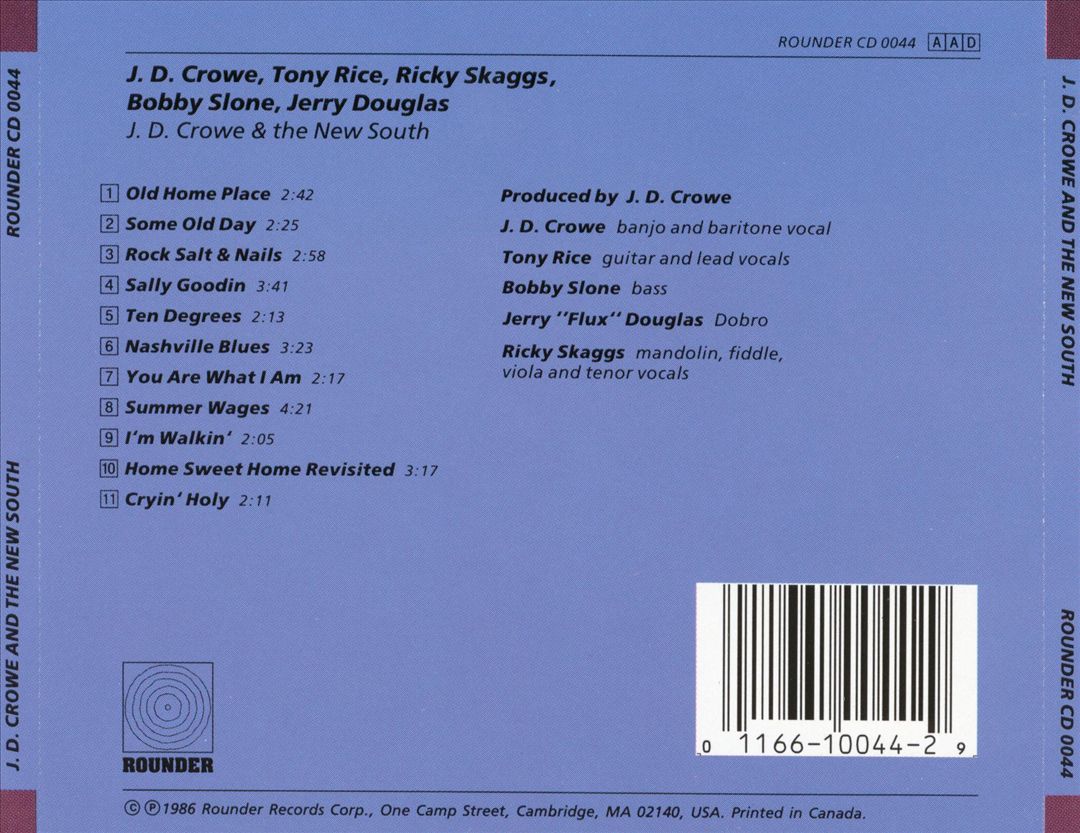 J.D. Crowe & the New South cover art