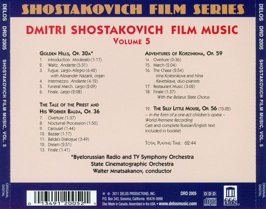 Shostakovich Film Series, Vol. 5 cover art